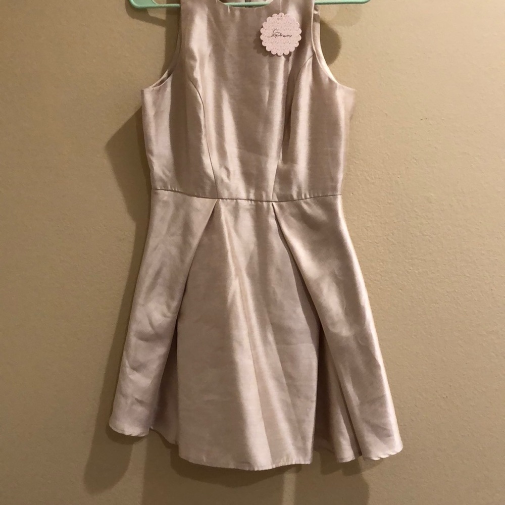 Elegant cream A line dress